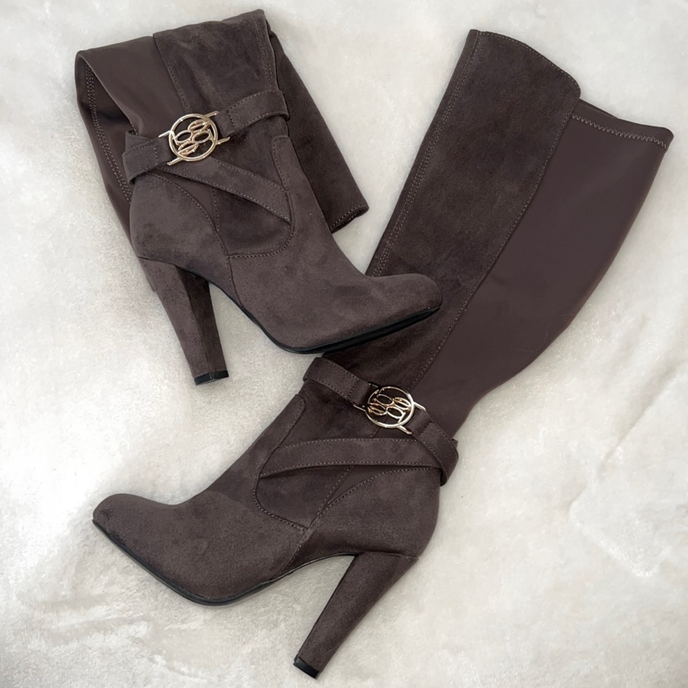 Bebe Barya Womens Heeled Knee High Boots